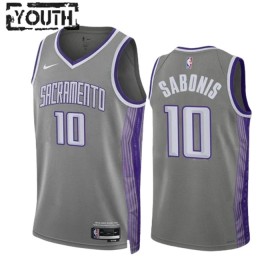 Sacramento Kings Domantas Sabonis 10 Nike 2022-23 City Edition Harmaa Lasten Pelipaidat Swingman